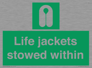 Life jackets stowed within